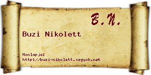 Buzi Nikolett névjegykártya