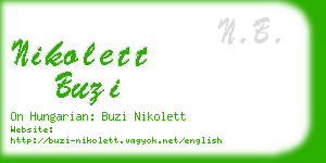 nikolett buzi business card